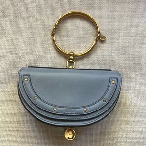 Chloé Nile bracelet bag in blue leather